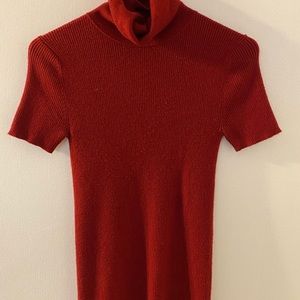 Red michael kors turtleneck sweater